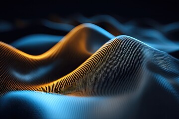 Leinwandbilder - Abstract Ripples of Color Over a Dark Plane