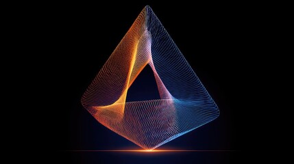 Leinwandbilder - Abstract Glowing Light Form in a Diamond Shape
