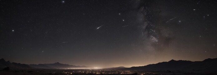 Wall Mural - vast, dark night sky ablaze with countless sparkling stars , astrophotography, outer space, black