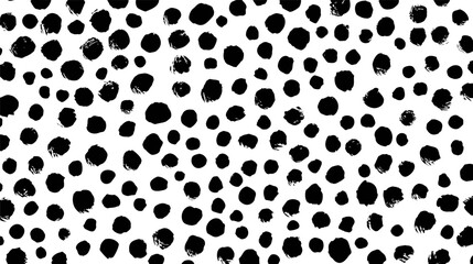 Aufkleber - Black ink dots creating a playful spotted pattern. Vector illustration