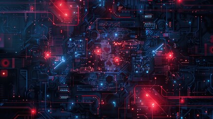Poster - Explore a captivating futuristic minimalistic sci-fi background with vibrant colors and intricate designs. Perfect for digital projects and technology themes.