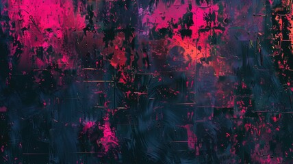 Leinwandbilder - Abstract of complex glitch with pixel effect in graphic background use shading and monochrome to express pink color design, complexity through wave texture convey sense of horror digital scene. AIG53.