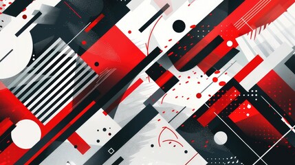 Poster - Abstract vibrant geometric fractal shapes on surface of contemporary design express scene of seamless patterns style. Arranging geometry scenery in pattern perfect for wallpaper and background. AIG61.
