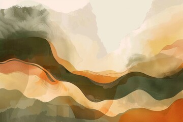 Poster - Abstract rustic color and shape on surface express nature style texture. Seamless pattern rough vividness curve convey sense of harmony and natural scene perfect for effect and graphic design. AIG61.