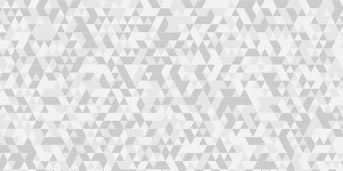 Fototapete - Abstract geometric background vector seamless technology gray and white background. Abstract geometric pattern gray Polygon Mosaic triangle Background, business and corporate background.