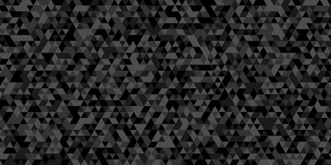 Fototapete - Abstract geometric vector seamless technology gray and black background. Abstract geometric pattern gray Polygon Mosaic triangle Background, business and corporate background.	
