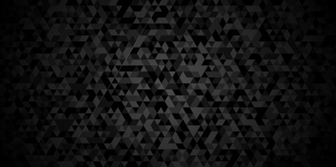 Fototapete - Abstract geometric vector seamless technology gray and black background. Abstract geometric pattern gray Polygon Mosaic triangle Background, business and corporate background.	
