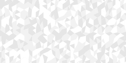 Fototapete - Abstract geometric background vector seamless technology gray and white background. Abstract geometric pattern gray Polygon Mosaic triangle Background, business and corporate background.
