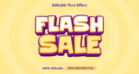 Poster - Flash sale editable text effect, 3d typography in graphic styles