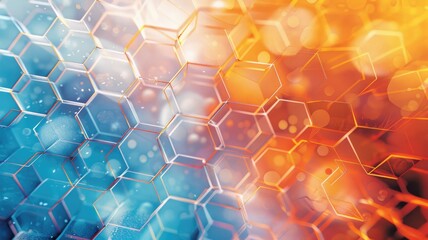 Poster - Abstract orange color line connect in technology form create surreal scene. Energetic of geometric pattern printed by digital style seamless structure line express complex and creativity sense. AIG53.