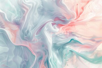 Poster - Abstract vivid colorful wave flowing express dreamy texture. Seamless texture vividness pastel swirling convey sense of gentle and soft emotion scene perfect for effect and graphic design. AIG61.
