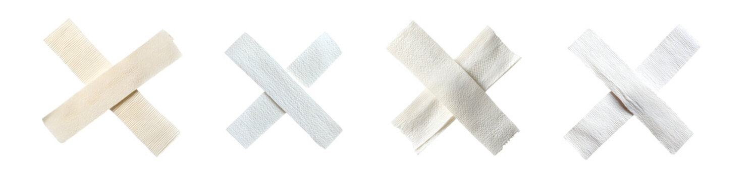 set of Abstract design of intersecting white shapes. isolated on transparent background