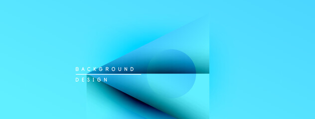 Leinwandbilder - Abstract blue design. Overlapping shapes create dynamic visual effect. Modern background suitable for presentations, websites.