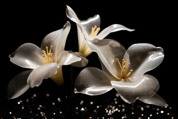 Wall Mural - gardenia sparkle light glitter blossom flower pollen.