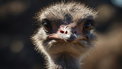 portrait of an ostrich