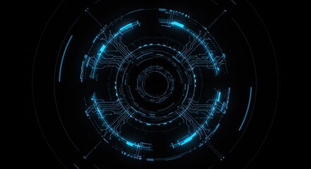 Abstract futuristic circular graphic