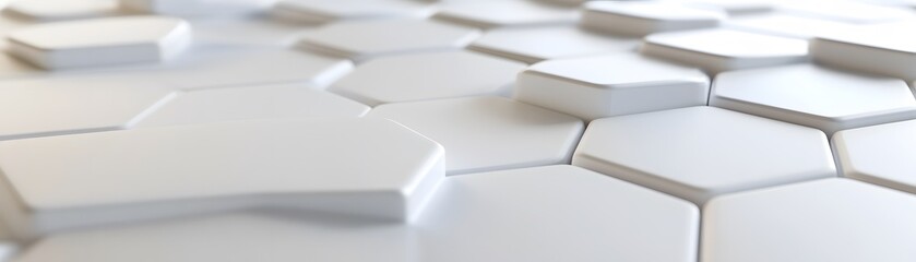 Fototapete - Close-up view of a three-dimensional honeycomb pattern.