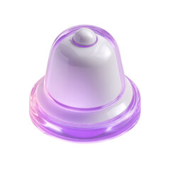 Poster - 3D rendered illustration of a futuristic bell-shaped device with a gradient glow.