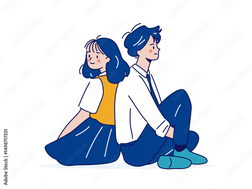 イラスト素材 イラストレーター eps 青年 期 イラスト 世代 成長 イラスト セット 190398802