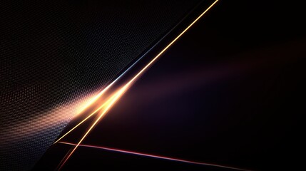 Poster - Dark Premium Tech Background with Glowing Lines and Light Effects