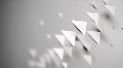Poster - Subtle 3D Triangle Design Forming an Upward Sense of Motion and Depth