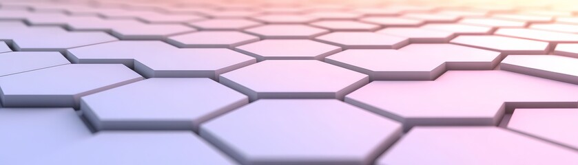 Fototapete - Abstract hexagonal pattern in soft pastel shades.