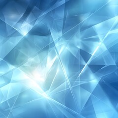 Fototapete - Abstract geometric design with light blue shards.