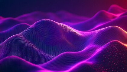 Fototapete - Abstract digital wave patterns in vibrant colors.