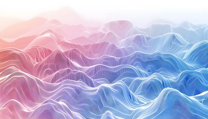 Fototapete - Abstract landscape with textured layers of pale colors.