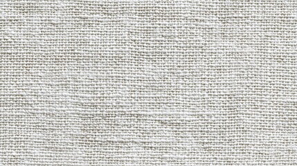 Poster - White Seamless Canvas Texture with Natural Weaves for Background Use