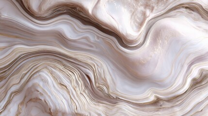 Poster - Abstract Fluid Marble Pattern in Soft White Tones for Design Use