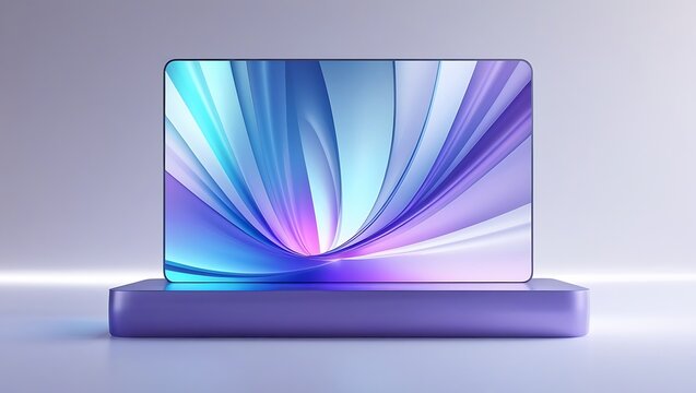 Abstract Purple and Blue Swirling Lines Digital Art