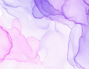 Poster - abstract white purple watercolour background
