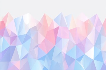 Poster - abstract polygonal background with pastel colors.