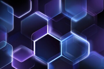 Poster - Abstract hexagonal pattern with vibrant color gradients.