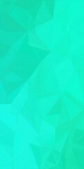 Poster - abstract design with a gradient of light teal triangles.