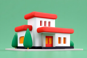 Poster - modern geometric architectural decoration design abstract three-dimensional commercial structure bac