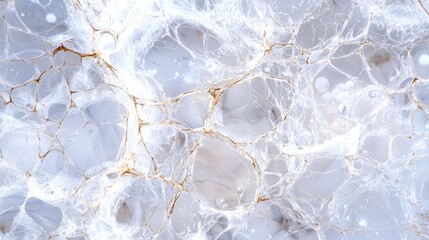 Poster - Abstract Light Texture with White Bubble Structure and Golden Highlights