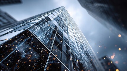 Poster - Modern Abstract Background of Glass Office Tower Building