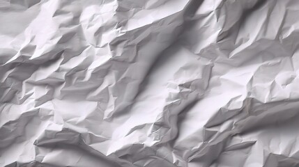 Poster - Gently Wrinkled White Paper Sheet Close Up for Textured Background