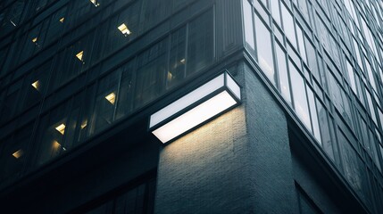 Poster - Iconic Architectural Design of a Modern Office Tower Corner