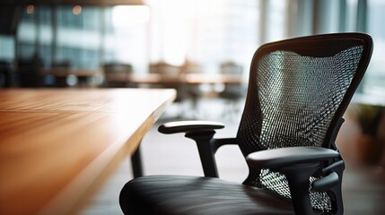 Poster - Premium Office Chair with Desk in Modern Workspace Setting
