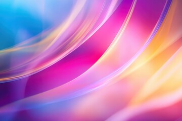 Poster - Vivid abstract light background showcasing dynamic flowing colors in various hues, creating an engaging visual experience of energy and motion