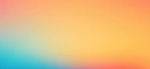 Poster - Soft gradient background blending warm orange and cool blue tones for design