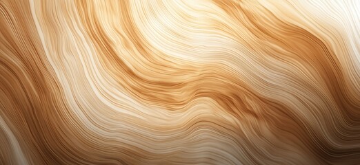 Poster - Abstract wavy texture in warm brown tones resembling wood grain patterns