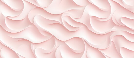 Poster - Soft pink abstract wave pattern with smooth curves and flowing textures