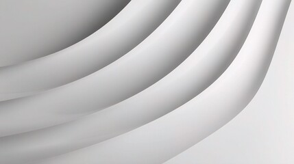 Poster - Soft Minimalist White Paper Folds in Elegant Curved Patterns