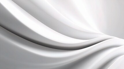 Poster - Soft Digital Abstract Texture with Gradients in White and Smooth Waves
