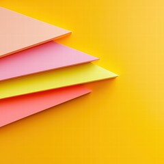 Poster - Neatly stacked and folded papers creating an organized display of various document types and colors