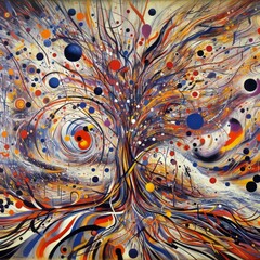 Wall Mural - tachisme of paint jean fa